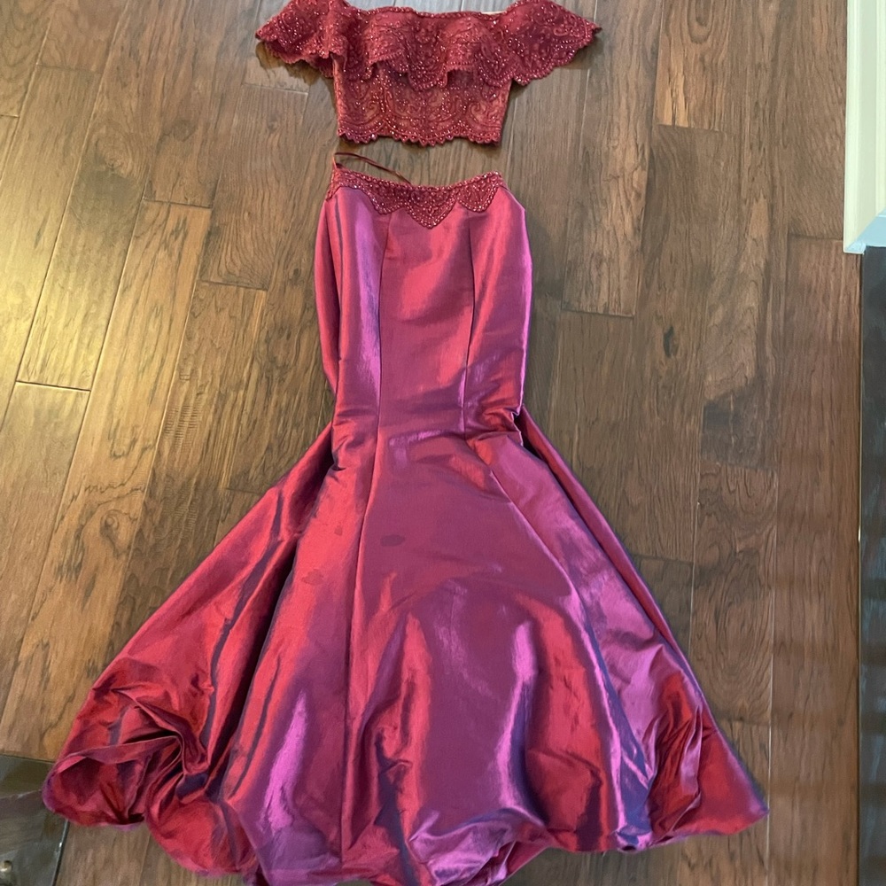 Dark Magenta/Red Prom Dress